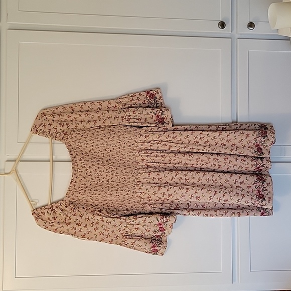 Xhilaration size L, Mauve & red flower print dress. - Picture 1 of 3